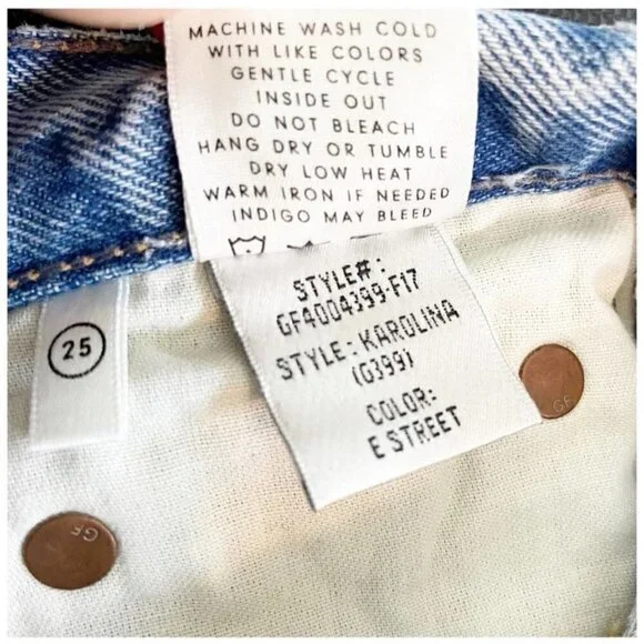 NWT GRLFRND x Revolve Karolina High-Rise E Street Distressed Skinny Jean Size 25 - Picture 5 of 10